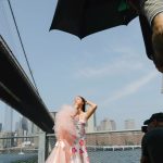 Lana Condor Instagram - For Spring 2024, #Rodarte was inspired by blossoming flowers in a garden. Here, #LanaCondor inspires joy and whimsy in silk and tulle under the Brooklyn Bridge. Produced by @alitheacastillo Filmed by @ofbecomingus & @patrick_films BTS Photos by @kaitkeem & @thestreetsensei