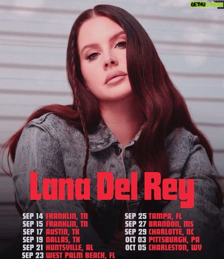 Lana Del Rey Instagram - Morning can’t wait to see everybody for the next part of the tour starting on September 14 in Nashville of course! we will be seeing you in Austin, Dallas, Alabama, Mississippi, Palm Beach, Tampa, North Carolina, Pennsylvania and West Virginia. accompanied by the famed Nikki Lane, who will be opening tickets on the 25th ❤️