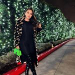 Larsa Pippen Instagram - Happy Holidays ❤️. Jumpsuit: @ygcollection_ coat: @versace bag @stalvey