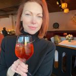 Laura Prepon Instagram - When your hair matches your drink. It’s a natural fit! 💁🏻‍♀️ …also when are we going to finally get ginger emojis?! #aperolspritz