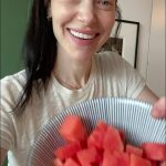 Laura Prepon Instagram - #GetYourPrepOn with some yummy summer watermelon! 🍉 Hydrating, satisfying, and good for you? Yes please! 💫 #PrepOn