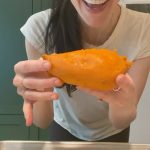 Laura Prepon Instagram - Quick #PrepOn tip for today—how to peel sweet potatoes without using a peeler! #GetYourPrepOn 💫