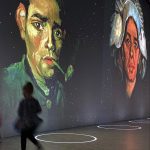 Laura Prepon Instagram - Field trip with the kiddo to see some immersive art… “There is peace even in the storm.” - Vincent van Gogh