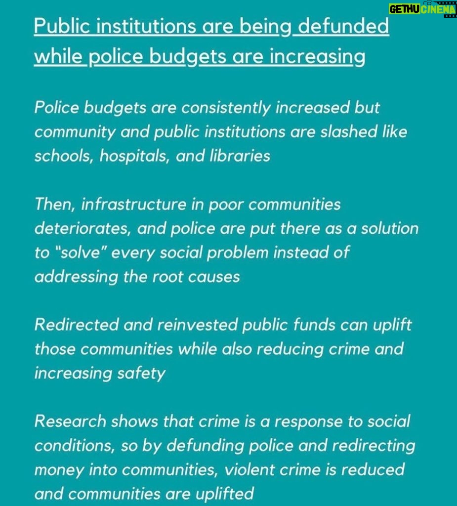 Leighton Meester Instagram - Via @theslacktivists- #defundthepolice explained. Invest in education, healthcare, housing. Link in my bio to sign petition and donate while you’re there
