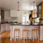 Lesley-Ann Brandt Instagram - The kitchen with many lives. I loved our darker cabinets and love our design and layout but the paint had taken a beating with two dogs, a toddler and general wear and tear. I wanted to soften everything. The colour, the edges, the vibe. Our kitchen is our most used space and the heart this house. I love a home with a story and history, a home that can evolve with you but never lose its charm. This house and kitchen feel like a long hug after a hard day. Scroll through to see where we started. @farrowandball #deadsalmonfarrowandball #schoolhousewhite