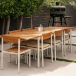 Lesley-Ann Brandt Instagram - It’s been a @skagerak summer. We’ve shared meals and laughs with friends and family around our gorgeous Pelago table and chairs. Made sustainably with Scandinavian design, we look forward to many more memories. Thank you @skagerak and @camillavest ❤️ #skagerak #gifted #backyard