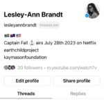 Lesley-Ann Brandt Instagram – Come join me on 🪡🧵 @threadsapp 💋