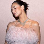 Lily James Instagram - Pink on pink. A Vanity Fair throw back. 💗 by @pipbourdillon in @versace and @cartier Beverly Hills, California