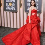 Lily James Instagram - I’m a little late... But this was the Golden Globes ♥️ Honoured to have been there Thank you @donatella_versace @charlottetilbury @onlynaturaldiamonds @harrywinston 🤍 And of course @rebeccacorbinmurray @ninapark @halleybrisker @betina_goldstein @taralcassandro damn I loved the chilled vibes x @shilabeautycenter