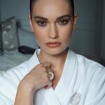 Lily James Instagram - These legends at TIFF @valeriaferreiramakeup @benskervin 🤍LOVE YOU Thank you so much as always xx