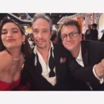 Lily James Instagram - I’m a little late... But this was the Golden Globes ♥️ Honoured to have been there Thank you @donatella_versace @charlottetilbury @onlynaturaldiamonds @harrywinston 🤍 And of course @rebeccacorbinmurray @ninapark @halleybrisker @betina_goldstein @taralcassandro damn I loved the chilled vibes x @shilabeautycenter