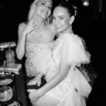 Lily James Instagram - Friends and fashion With the greatest @charlottetilbury ✨ Styled by 🧚‍♀️ @rebeccacorbinmurray Wearing @rodarte masterpiece Makeup @valeriaferreiramakeup Hair @halleybrisker Nails @michelleclassnails Jewells - @boucheron @onlynaturaldiamonds Shoes - special @charlotteolympia Cinderella slippers ! 🤍 #britishfashionawards