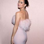Lily James Instagram - Pink on pink. A Vanity Fair throw back. 💗 by @pipbourdillon in @versace and @cartier Beverly Hills, California