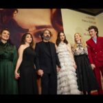 Lily James Instagram - Magical time in Rome with Finalmente l’Alba. 🇮🇹 Thank you so much @maisonvalentino for the most stunning gown for the premiere 🤍 Photos in the dark in Rome in Valentino by @clementina.dirobilant were captured in minutes before rushing to the film. Grazie millie! Rome, Italy