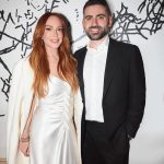Lindsay Lohan Instagram - So grateful for all of the love and support ☘️🥰 Makeup: @kristopherbuckle Hair: @daniellepriano Styling: @marielhaenn #randm @robzangardi Nails: @enamelle Photography: @iam_newyorkmade Dress: Archive @jgalliano Shoes: @casadeiofficial Coat: @sentaler Earrings: @worldofreza Bag: @huntingseasonnyc Bracelets: @hoorsenbuhs @vraiofficial #netflix #netflixfilm #irishwish