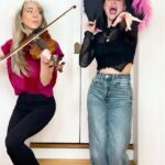 Lindsey Stirling Instagram - I dressed up with @lindseystirling and she absolutely shredded on “Push Our Luck!!!” Go stream it! A BLAST as always Lindsey 🥹🫶🏻