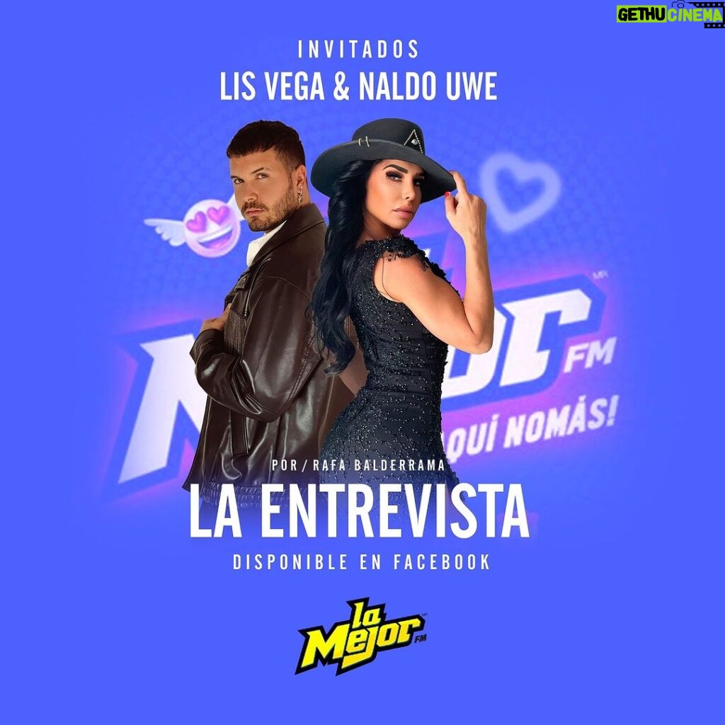 Lis Vega Instagram - Ya pueden ver la entrevista junto a @rafabalderrama en @lamejoroficial a través de sus plataformas 🫶🏼🇲🇽📡 . . Pd: La grabamos a finales de febrero ya hace un tiempito, hablamos de todo un poco, sigan escuchando #LaNota pronto sale el remix 🔥 Mexico City, Mexico