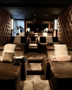 Lisa Vanderpump Instagram - Love our new sexy refurbished media room and wine cellar 😍 Thank you @elitehts for making these beautiful chairs (and thank you Tara - dealing with an obsessively compulsive designer is not easy but you made it so!) and of course @vanderpumpalain for the stunning lights. #VanderpumpAlain #FauxFur