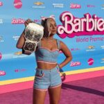 Liv Morgan Instagram - This Barbie is a WWE Champion ✨💞 Thank you for having me @wbpictures @mattel 🖤🙏 & Thank you to the very best glam squad a Barbie could ask for 🥹 Styled by: @kingtroi Hair: @hayleyheckmann Makeup: @erosmua Tan: @isabelalysa Los Angeles, California