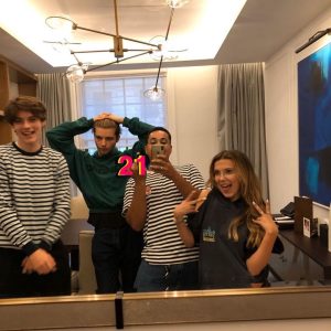 Louis Partridge Instagram - Happy birthday meesh!! Lots of love for this guy even though I carry his drinks to facilitate his juuling habit @skengstagram 😤
