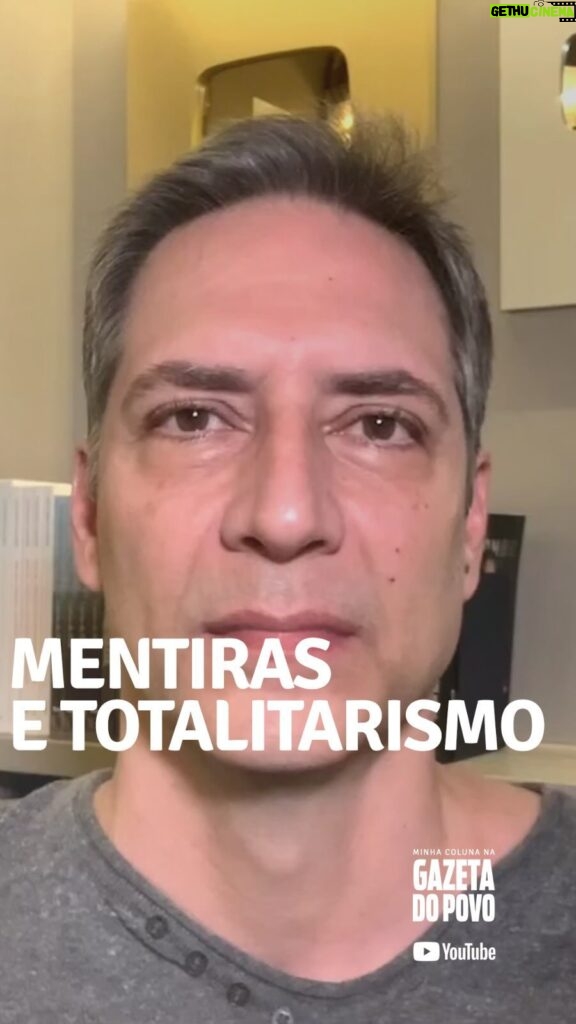 Luís Ernesto Lacombe Instagram - MENTIRAS E TOTALITARISMO - minha coluna na GAZETA DO POVO @gazetadopovo #opinião #artigo #coluna #crônica #jornalismo #jornalista #colunista #cronista #articulista #jornal #gazetadopovo #gazeta