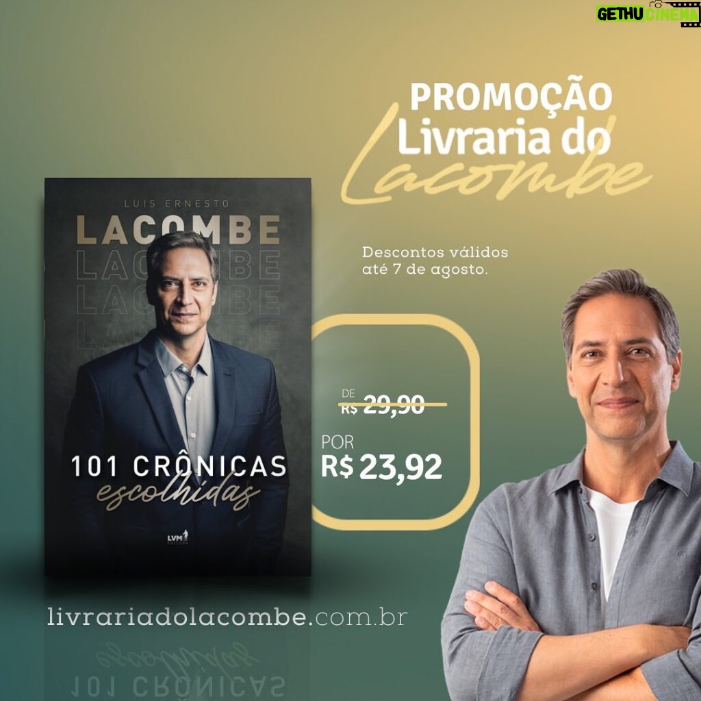 Luís Ernesto Lacombe Instagram - 🔥 Descontos especiais nos livros do Lacombe e muito mais! A Livraria do Lacombe está com uma promoção imperdível, repleta de oportunidades para enriquecer sua biblioteca. 🎉 Confira o último livro que o Lacombe lançou: 👉 101 Crônicas Escolhidas (20%OFF) Nesta obra, Luís Ernesto Lacombe mostra o seu lado de exímio analista político. As crônicas tratam de temas variados, das ideias, da psiquê e dos distúrbios do Brasil e do mundo. Aproveite essa chance única de expandir seu universo literário com descontos especiais. É por tempo limitado! 👉🏼Link na bio.