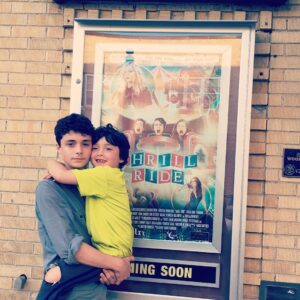 Lucas Jade Zumann Instagram - Here's me and my littlest bro at the cast and crew screening of Mason's Movies, Thrill Ride!  It was great seeing everyone who worked so hard on this movie.
Haven't been on social media much lately, but love stopping in and seeing all your posts! #peace