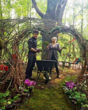 Lucas Jade Zumann Instagram - living in the forest. 
building shelves and transplanting moss...