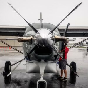 Lucas Jade Zumann Instagram - A stormy day, but the Kodiak don't care! A huge thanks to @worldofmark from @daherkodiak for showing me around this beuatiful beast and for giving me a chance to see it in action! For those who know the Quest Kodiak, you understand what a workhorse it truly is. First picture here is me doing pullups on the the dang flap-rail 😂. Can't wait to see what other adventures the Kodiak brings @worldofmark.