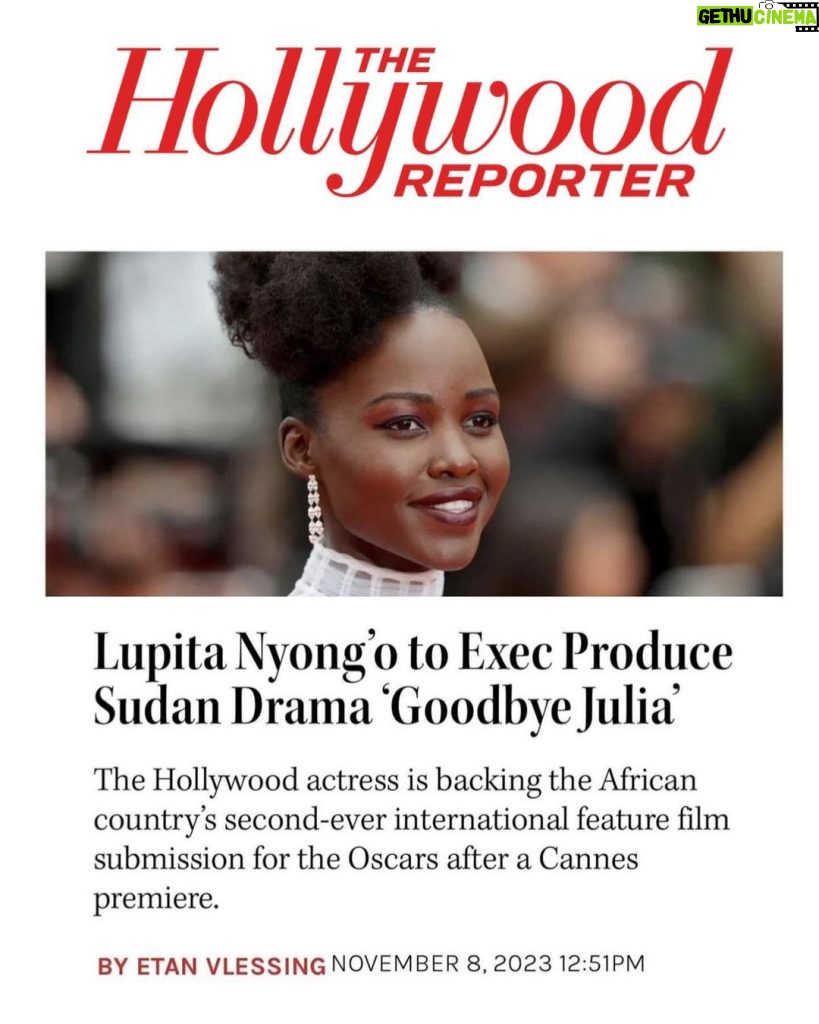 Lupita Nyong'o Instagram - Friday night, I had the pleasure of presenting “Goodbye Julia” alongside @mohamed_kordofani, to the audience at @creativeartistsagency. This is such a fantastic film and I feel truly honored to be a part of its journey across the world ❤️