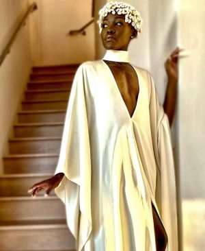 Lupita Nyong'o Instagram - A successful night last Saturday with @gocampaign at their 2023 GO Gala celebrating and raising funds for their local heroes who make a difference.

Dress: @tallermarmo
Crown: @lafalaisedionn
Ice: @debeersofficial 
Makeup: @nickbarose