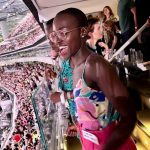 Lupita Nyong'o Instagram - Best time discovering my Eras era with my sister Fiona, @mssarahcatharinepaulson and her sister Rachel 💖💖💖💖! Earrings bejeweled by @debeersofficial and friendship bracelets by me… and some of you!! Thanks to all the Swifties for your suggestions — trading bracelets was super sweet 🍬
