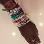 Lupita Nyong'o Instagram - Best time discovering my Eras era with my sister Fiona, @mssarahcatharinepaulson and her sister Rachel 💖💖💖💖! Earrings bejeweled by @debeersofficial and friendship bracelets by me… and some of you!! Thanks to all the Swifties for your suggestions — trading bracelets was super sweet 🍬