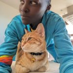 Lupita Nyong'o Instagram - Neighborhood watch, reporting for duty. 👀🙋🏿‍♀️🐱#Caturday