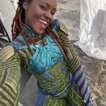 Lupita Nyong'o Instagram - Suited up for 2023! 💚💙 #BlackPanther #WakandaForever