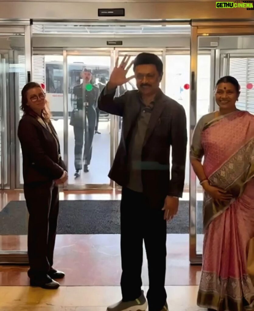 M. K. Stalin Instagram - Heading back to Tamil Nadu, I extend my heartfelt thanks to @eoimadrid for their coordination, Spain, its wonderful people, and our Tamil community for a treasure trove of memories! #Madrid