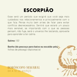 Márcia Fernandes Instagram - 💫 Horóscopo Semanal - 04 a 10 de Março 💫

Na Astrologia, no dia 03, Lua inicia sua fase Minguante em Sagitário, gerando maior leveza e a flexibilidade. 

No dia 04, o movimento favorável entre Mercúrio e Urano, promovem maior diálogo e entendimento. 

No dia 08, Mercúrio em Peixes estará em conjunção com Netuno, trazendo dois dias de muita inspiração, sutileza e abertura espiritual. 

No dia 09, um aspecto tenso entre Marte e Urano, trará a sensação de que tudo pareça estagnado e poderemos ter comportamentos impulsivos e rebeldes. Nesse mesmo dia, o Sol faz um bom aspecto a Urano, oferecendo a oportunidade de contornar as dificuldades e os conflitos por meio das amizades.

No dia 10, a Lua Nova do dia 10 pede maior equilíbrio, pois devido ao fato de Marte permanecer em aspecto tenso com Urano, poderemos estar mais explosivos, irritadiços e impacientes.