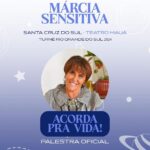 Márcia Fernandes Instagram - “PARA DE SER DOIDA!”,“VOA CARA, VOA!” 🗣️ Quem não conhece essas frases icônicas da marciafernandes, a @sensemarcia? A sensitiva mais querida e popular do Brasil, Márcia Sensitiva, vem ao Rio Grande do Sul para uma turnê da sua palestra “ACORDA PRA VIDA!”. 💫 Atenção Caxias do Sul, Lajeado, Pelotas, Santa Cruz do Sul e Santa Maria: vendas abertas na Minha Entrada! Você já passou por uma situação em que parece que você perdeu o rumo e não consegue mais encontrar uma solução para os seus problemas? Isso pode acontecer em todas as áreas da sua vida. Talvez você só precise PARAR DE SER DOIDA, focando e desejando coisas que não são tão importantes assim, e passar a direcionar seus pensamentos para o que realmente importa. Ou talvez você precise ACORDAR PRA VIDA e se libertar de sentimentos negativos, ao invés de criar correntes pra se amarrar ainda mais. VOA CARA, VOA! 🚀 Ao final do evento, teremos uma ENERGIZAÇÃO COLETIVA com a corrente médica Dr. Bezerra de Menezes. Indicamos fazer o JEJUM ESPIRITUAL (FICAR POR 2 DIAS SEM SEXO, ÁLCOOL, FUMO e CARNE VERMELHA). 🙌 Então COOOOOORRE. Garanta já a sua presença nesse evento pra você ACORDAAAAR. Te esperamos lá! ❤️ ✨MÁRCIA SENSITIVA - PALESTRA ACORDA PRA VIDA! - TURNÊ RS✨ 📌 15 de junho (sábado), 19 horas: Caxias do Sul no UCS Teatro 📌 16 de junho (domingo), 19 horas: Santa Cruz do Sul no Teatro Mauá 📌 18 de junho (terça-feira), 20 horas: Pelotas no Theatro Guarany 📌 21 de junho (sexta-feira), 20 horas: Santa Maria no Park Hotel Morotin 📌 22 de junho (sábado), 19 horas: Lajeado, no Teatro Univates Venha ouvir os conselhos da Márcia pra você parar de ser doida! VOA CARA, VOA! ❤️ #marciasensitiva #acordapravida #caxiasdosul #santacruzdosul #pelotas #santamaria #lajeado