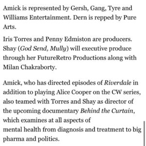 Mädchen Amick Instagram - I’m doing a thing. 
👏🏼👏🏼👏🏼
#reminisce #brucedern #femalefilmmakers #featurefilm