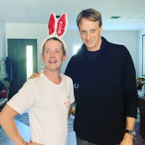 Macaulay Culkin Instagram - I've got @tonyhawk on the @bunnyearspodcast today! This was such a fun interview. Special thanks to Mr. Hawk for coming to town specifically for this episode. You can hear it on all the podcasting apps, or check the link in my bio.