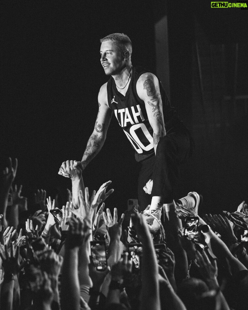 Macklemore Instagram - There’s something about performing in Salt Lake City. It conjures up vivid memories of my formative years, touring in a rented white 12 passenger van with Ryan, Owuor and Tricia. I remember playing Kilby Court, an all ages 200 cap venue before The Heist came out. There were kids lined up in the snow the night before. It was one of those moments where I thought to myself “Something is happening.” Every time I perform I attempt to tap into that version of me. Never get comfortable. Never dial it in. Be present. Thursday night in SLC was no different. Packed from the front to back, sweaty, real fans experiencing this tour the way it was intended. The gratitude for life was abundant. We had a night Salt Lake City. Love you guys ❤️