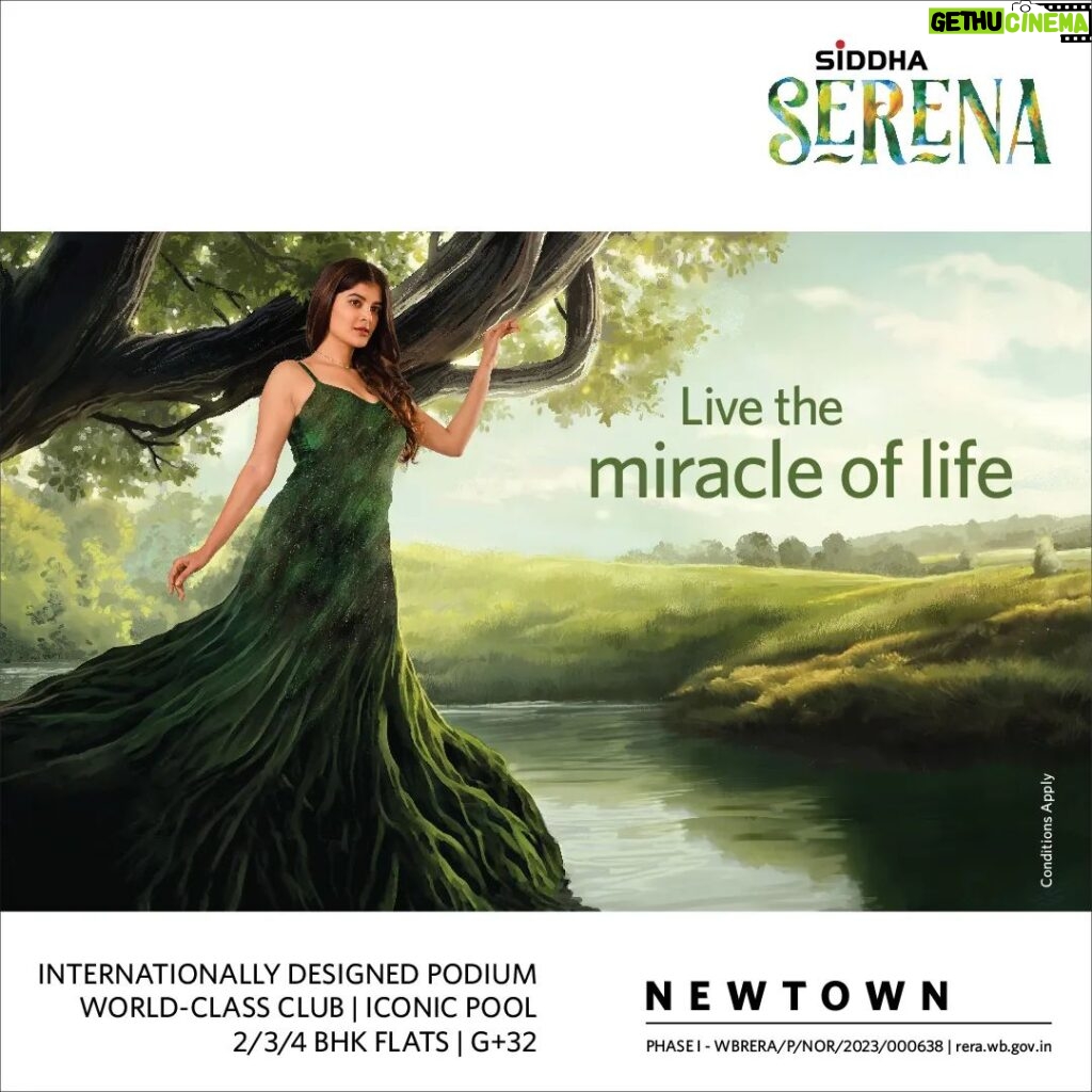 Madhumita Sarcar Instagram - Launching Siddha Serena at New Town. Welcome to the world of serenity and tranquillity, where life blends with nature. ✔ 2,3,4 BHK apartments starting at 66 lakhs only ✔ Internationally designed podium ✔ 26,000 sq ft clubhouse ✔ Iconic pool ✔ Near DPS Megacity ✔ Dual access from New Town and Rajarhat Schedule a site visit today. Call 8048 767 767 or log onto www.siddhaserena.in RERA registered. #SiddhaSerena #Siddha #SomethingNewIsHere #Serenity #NewTown #Tranquillity #Urbanlife @siddha.group