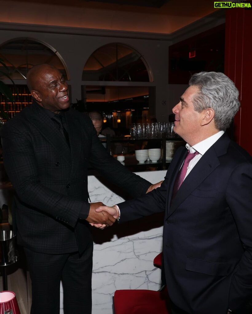 Magic Johnson Instagram - I had a blast at my Big Game party this past Saturday at the new Fontainebleau Hotel in Vegas! The property is incredible, and it was the place to be over the weekend. Thank you to everyone who came out and to @grandmarnierusa for sponsoring the event and providing drinks for all the attendees!