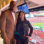 Magic Johnson Instagram - It was great to hang out with my childhood friend James Stokes and his wife Wanda this weekend. James and I use to sing Jackson 5 and Temptation songs on the street corner as kids and this weekend they came in from Lansing, Michigan to see my Commanders play. Even though the team didn’t play well against the Bills and we had 5 turnovers, it was nice to celebrate the Washington Alumni. We got to see NFL Hall of Famer Darrell Green and his wife Jewell and spent time with the man who allowed me to be an owner of the Commanders, my business partner, Josh Harris and his wife Marjorie Harris. Cookie and I will always be indebted to the Harris’s! A big thank you to @bigkyle_bbq for the great food today!