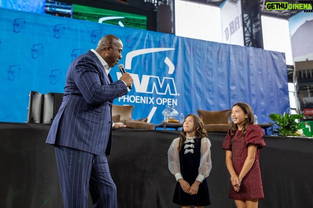 Magic Johnson Instagram - It was a beautiful day at Chase Field in Phoenix, Arizona where I got to speak to over 1,400 people at the Waste Management (WM) Phoenix Open Tee-Off Luncheon, hosted by The Thunderbirds. I want to thank my friend and business partner Kyle Bell for the invitation to speak. The event was moderated by my good friend, hall of famer and Pardon the Interruption co-host Michael Wilbon! The Thunderbirds have raised more than $190 million for Arizona Charities in its 88-year history as one of the five longest-running events on the PGA TOUR. Thank you to Tournament Chairman George Thimsen, Chris Karas, and this incredible organization for having me here today!