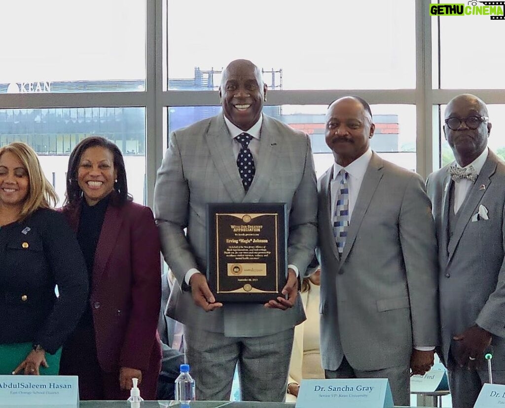 Magic Johnson Instagram - What a memorable moment for me to address the NJ Alliance of Black Superintendents and talk about young people and how we can best serve them. Thank you to every single superintendent for their dedication and commitment to young people in the state of New Jersey!