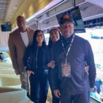 Magic Johnson Instagram - It was great to hang out with my childhood friend James Stokes and his wife Wanda this weekend. James and I use to sing Jackson 5 and Temptation songs on the street corner as kids and this weekend they came in from Lansing, Michigan to see my Commanders play. Even though the team didn’t play well against the Bills and we had 5 turnovers, it was nice to celebrate the Washington Alumni. We got to see NFL Hall of Famer Darrell Green and his wife Jewell and spent time with the man who allowed me to be an owner of the Commanders, my business partner, Josh Harris and his wife Marjorie Harris. Cookie and I will always be indebted to the Harris’s! A big thank you to @bigkyle_bbq for the great food today!