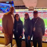 Magic Johnson Instagram - It was great to hang out with my childhood friend James Stokes and his wife Wanda this weekend. James and I use to sing Jackson 5 and Temptation songs on the street corner as kids and this weekend they came in from Lansing, Michigan to see my Commanders play. Even though the team didn’t play well against the Bills and we had 5 turnovers, it was nice to celebrate the Washington Alumni. We got to see NFL Hall of Famer Darrell Green and his wife Jewell and spent time with the man who allowed me to be an owner of the Commanders, my business partner, Josh Harris and his wife Marjorie Harris. Cookie and I will always be indebted to the Harris’s! A big thank you to @bigkyle_bbq for the great food today!