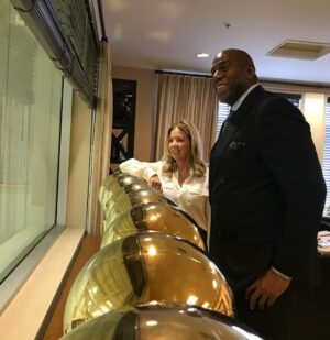 Magic Johnson Instagram - Jeanie Buss - since we were young, I knew you were destined for greatness! Your drive, determination, and winning mindset have equipped you to grow to one of the most powerful women in sports as the NBA’s first woman president and owner of the Los Angeles Lakers!

After becoming the first female controlling owner to win the NBA championship in 2020 and the In-Season Tournament Championship in 2023, you have truly proven to everyone that women can be just as successful as men while running a professional team- if not more.

You have successfully upheld the first-class Lakers’ legacy that your father and my mentor Dr. Jerry Buss created with such grace! It was an honor and pleasure to be able to work with you side by side fulfilling a dream of Dr. Buss. You truly have the biggest heart. I’ve seen firsthand how you’ve blessed people through opportunities and donating millions of dollars to charitable organizations. I know your father is beaming with pride for the woman you are today! 

My sister and life-long friend - you are women’s history! Your passion, resilience, and advocacy for women in sports have certainly inspired women who want to become sports executives. Thank you for all you do, and the love you’ve always shown me! 💐