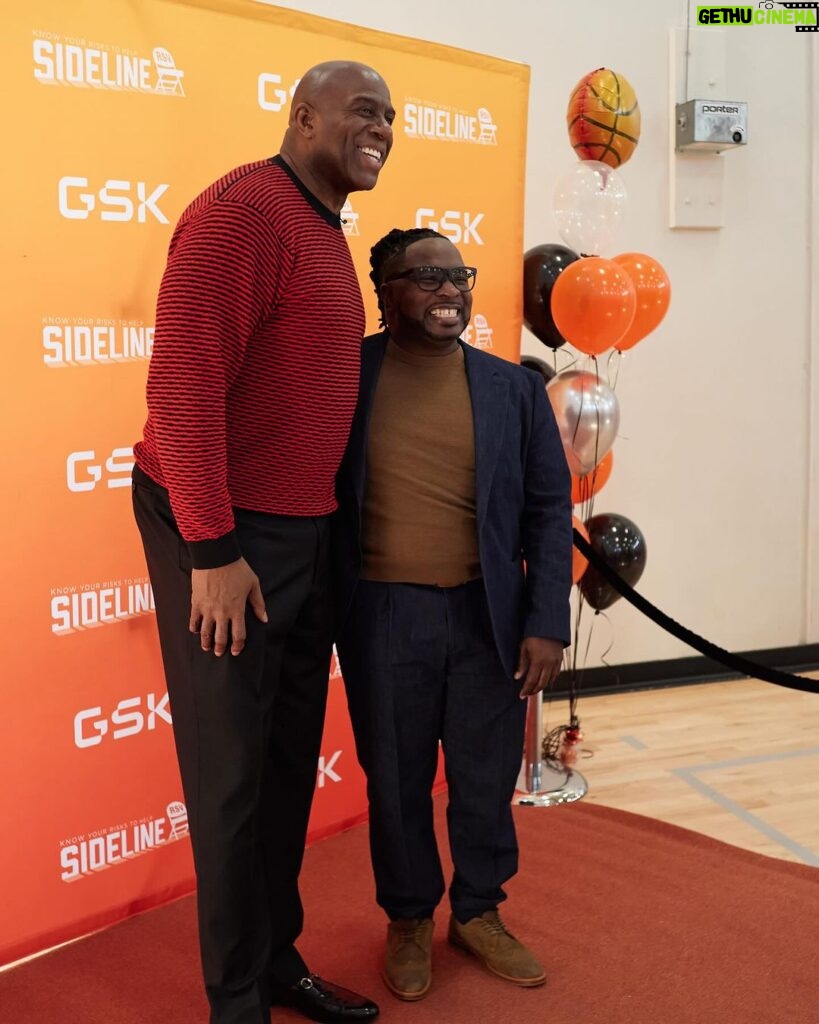 Magic Johnson Instagram - #SponsoredByGSK What a great time interacting with the community at the Lake Highlands YMCA in Dallas, TX, bringing important information about the risk for RSV (respiratory syncytial virus) for older adults and what they can do to help protect themselves. I’m thankful to everyone who has played a part in the Community Conversation event series, from my partners at GSK to the healthcare professionals to all the amazing public health leaders and YMCA members who turned up. I loved meeting so many people who are as passionate about health advocacy as I am. Visit SidelineRSV.com to learn more about RSV.